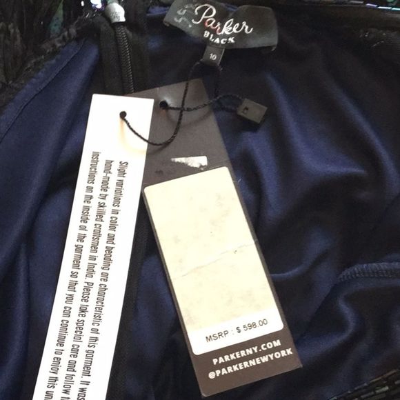 PARKER BLACK Bailey Embellished Mesh Dress - Picture 14 of 15